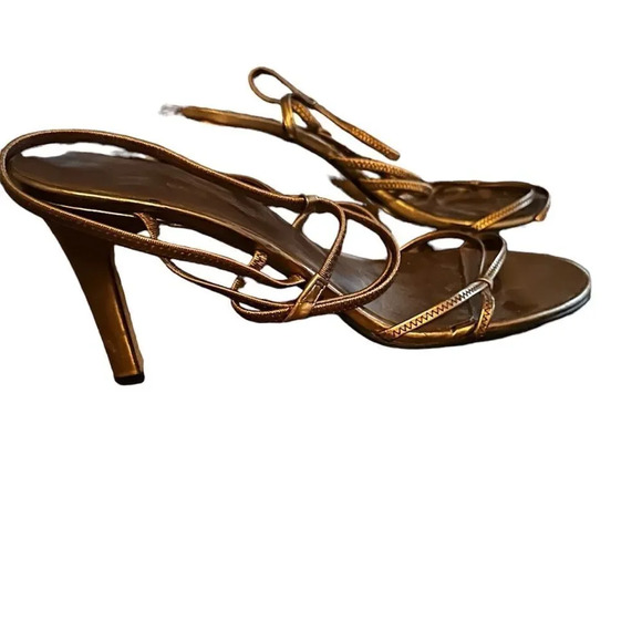 Strappy gold heels - Picture 2 of 2